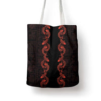 Hawaii Japan Koi Fish Red Tote Bag Tapa Pattern LT01 - Polynesian Pride