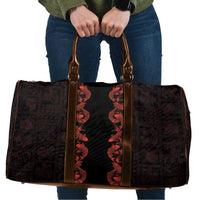 Hawaii Japan Koi Fish Red Travel Bag Tapa Pattern LT01 Red - Polynesian Pride