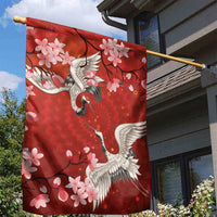 Hawaii Japan Cranes Sakura Flower Red Garden Flag Japan Heritage Spirit LT01 - Polynesian Pride