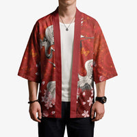 Hawaii Japan Cranes Sakura Flower Red Kimono Japan Heritage Spirit LT01 - Polynesian Pride