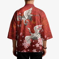 Hawaii Japan Cranes Sakura Flower Red Kimono Japan Heritage Spirit LT01 - Polynesian Pride