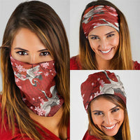Hawaii Japan Cranes Sakura Flower Red Neck Gaiter Japan Heritage Spirit LT01 - Polynesian Pride