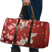 Hawaii Japan Cranes Sakura Flower Red Travel Bag Japan Heritage Spirit LT01 - Polynesian Pride