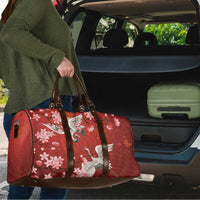 Hawaii Japan Cranes Sakura Flower Red Travel Bag Japan Heritage Spirit LT01 - Polynesian Pride
