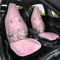 Cranes Sakura Floral Pink Pastel Car Seat Cover Hawaii Japan Culture LT01 One Size Pink - Polynesian Pride