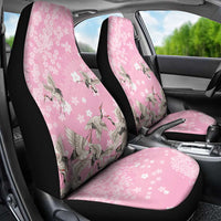 Cranes Sakura Floral Pink Pastel Car Seat Cover Hawaii Japan Culture LT01 - Polynesian Pride