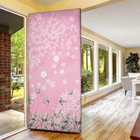 Cranes Sakura Floral Pink Pastel Door Cover Hawaii Japan Culture LT01 - Polynesian Pride