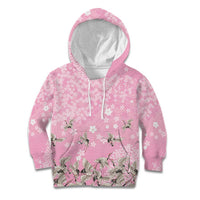 Cranes Sakura Floral Pink Pastel Kid Hoodie Hawaii Japan Culture LT01 Hoodie Pink - Polynesian Pride