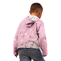 Cranes Sakura Floral Pink Pastel Kid Hoodie Hawaii Japan Culture LT01 - Polynesian Pride