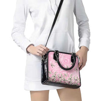 Cranes Sakura Floral Pink Pastel Shoulder Handbag Hawaii Japan Culture - Polynesian Pride