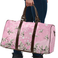 Cranes Sakura Floral Pink Pastel Travel Bag Hawaii Japan Culture LT01 - Polynesian Pride