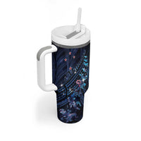 Matariki Paua Shell New Zealand Tumbler With Handle Haka Dance At The Starry Night