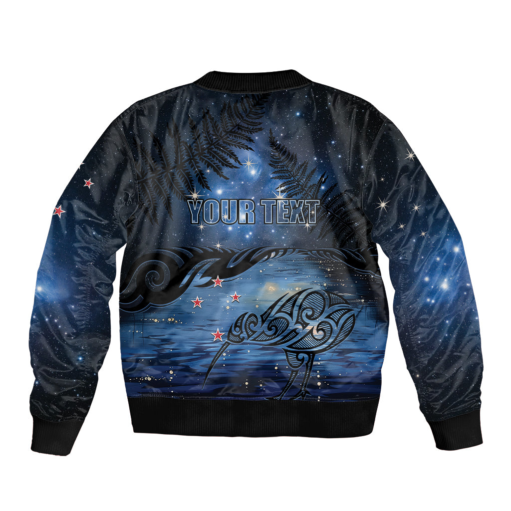 Personalised Matariki Kiwi Bomber Jacket Silver Fern