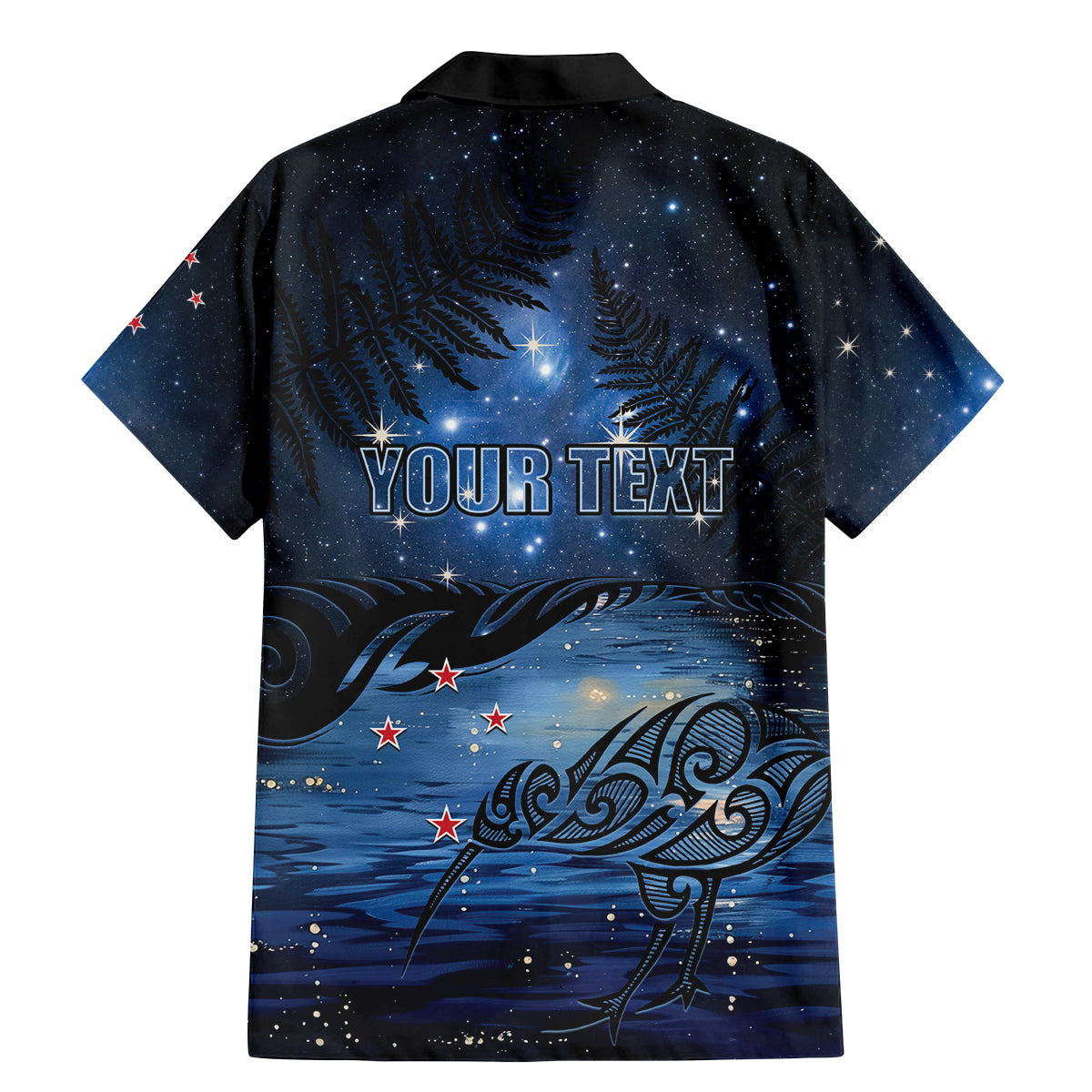 Personalised Matariki Kiwi Family Matching Mermaid Dress and Hawaiian Shirt Silver Fern