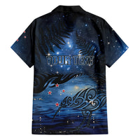 Personalised Matariki Kiwi Family Matching Puletasi and Hawaiian Shirt Silver Fern