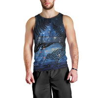 Personalised Matariki Kiwi Men Tank Top Silver Fern
