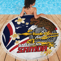 Personalized American Samoa Beach Blanket Amerika Samoa Bald Eagle