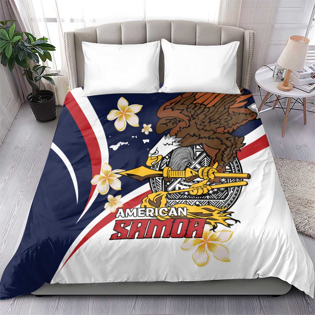 Personalized American Samoa Bedding Set Amerika Samoa Bald Eagle