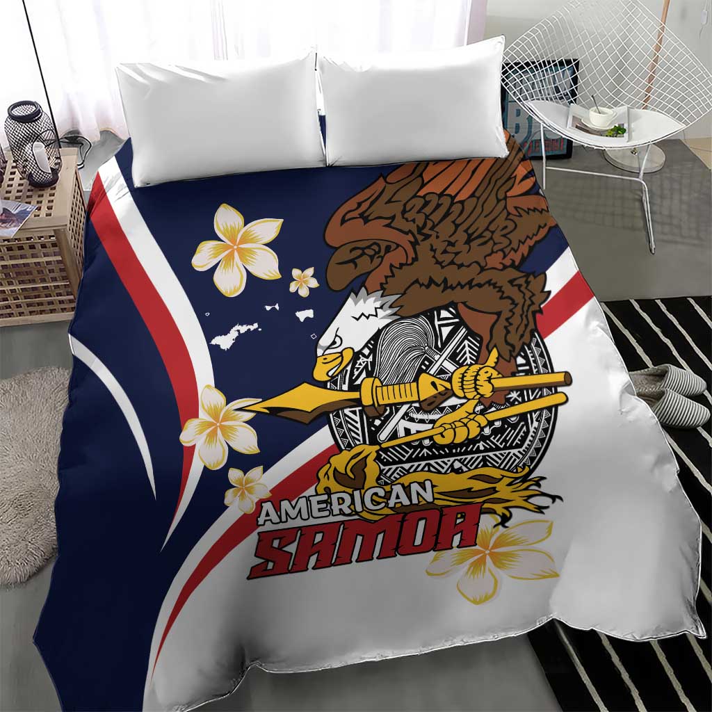 Personalized American Samoa Bedding Set Amerika Samoa Bald Eagle