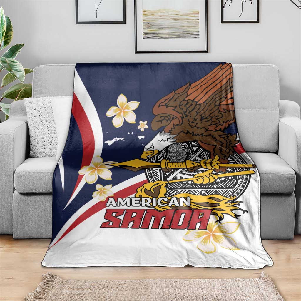 Personalized American Samoa Blanket Amerika Samoa Bald Eagle