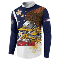 Personalized American Samoa Button Sweatshirt Amerika Samoa Bald Eagle LT01 - Polynesian Pride