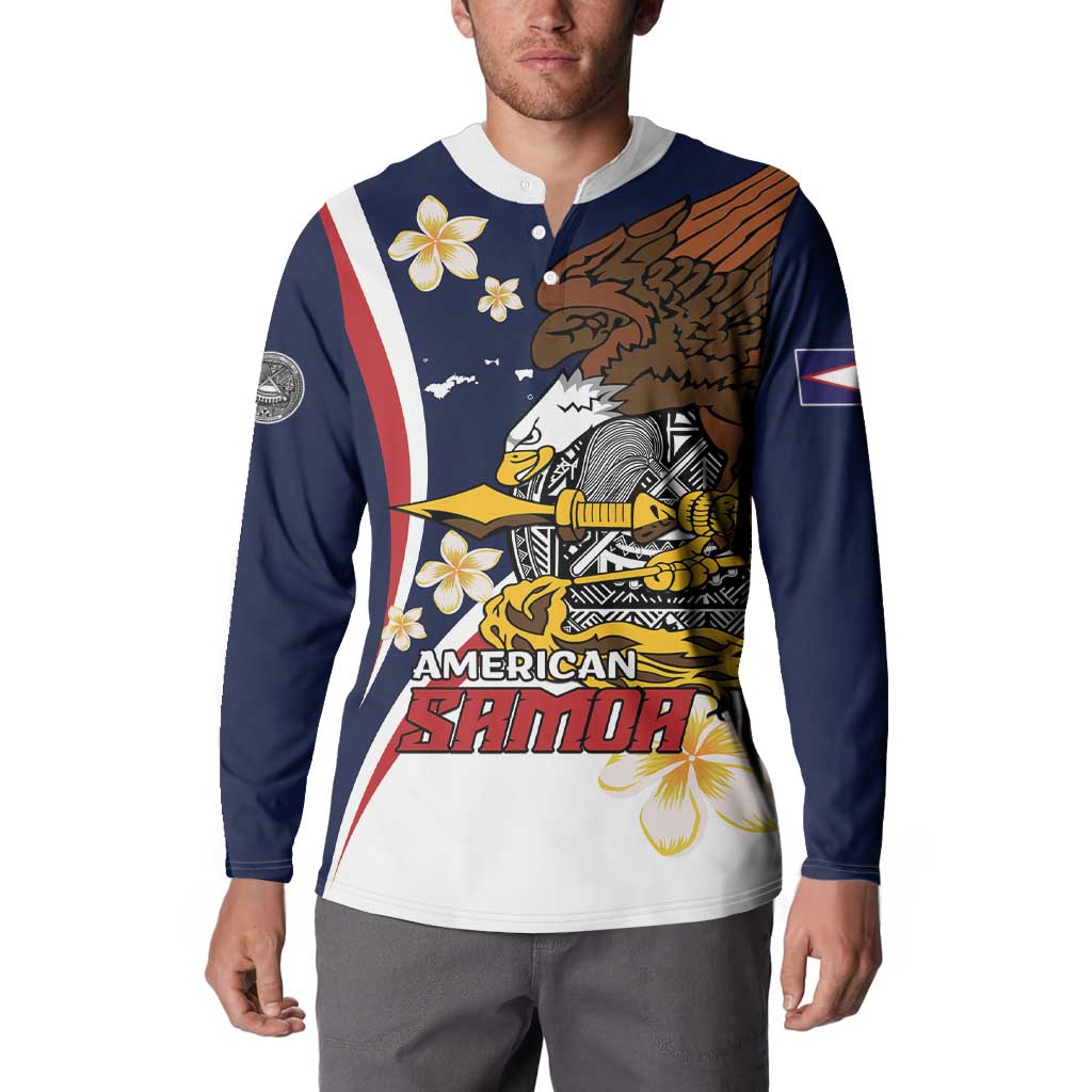 Personalized American Samoa Button Sweatshirt Amerika Samoa Bald Eagle LT01 - Polynesian Pride