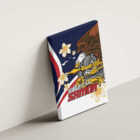 Personalized American Samoa Canvas Wall Art Amerika Samoa Bald Eagle