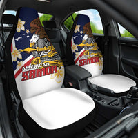 Personalized American Samoa Car Seat Cover Amerika Samoa Bald Eagle