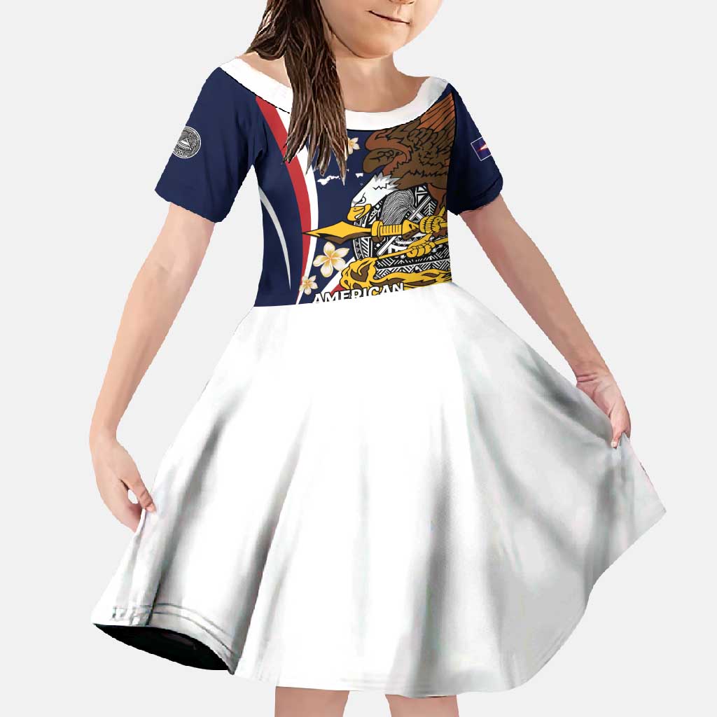 Personalized American Samoa Family Matching Mermaid Dress and Hawaiian Shirt Amerika Samoa Bald Eagle