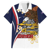 Personalized American Samoa Family Matching Off The Shoulder Long Sleeve Dress and Hawaiian Shirt Amerika Samoa Bald Eagle