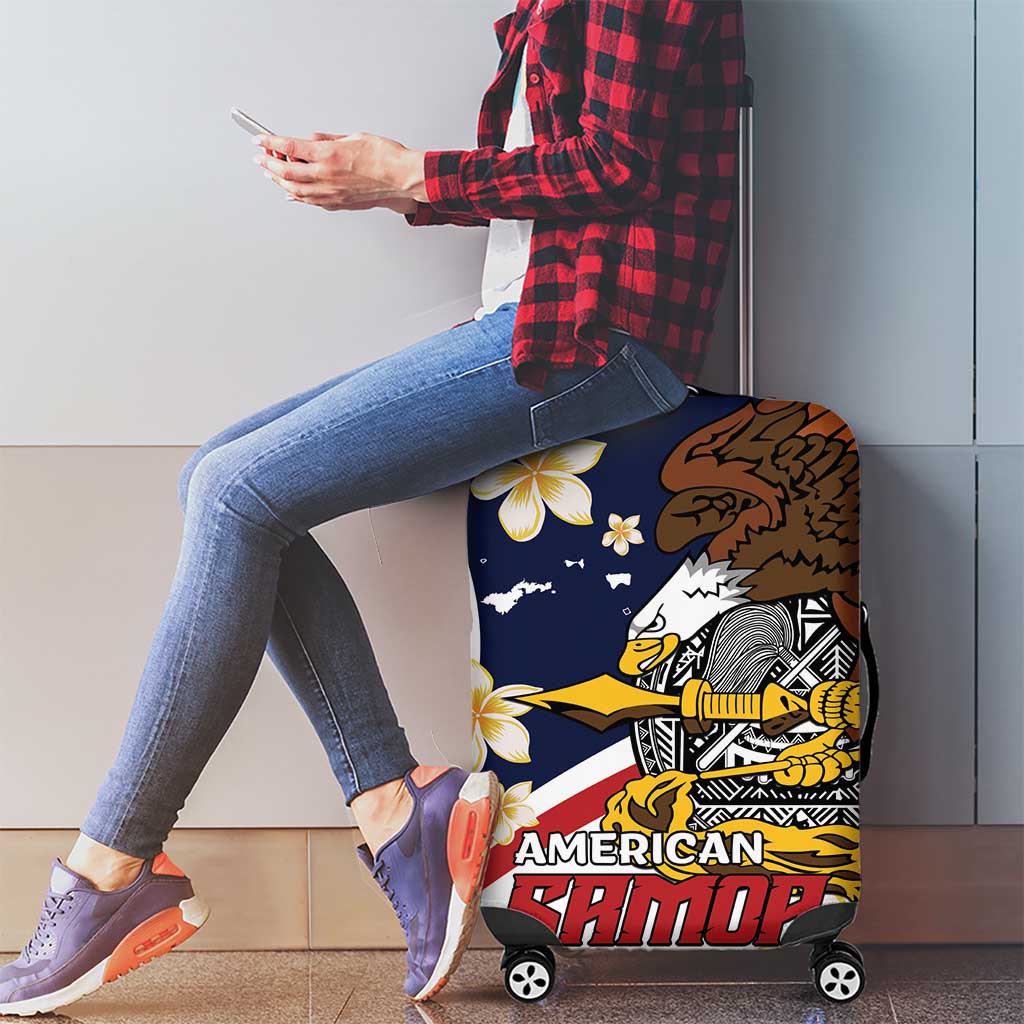 Personalized American Samoa Luggage Cover Amerika Samoa Bald Eagle