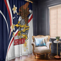 Personalized American Samoa Window Curtain Amerika Samoa Bald Eagle