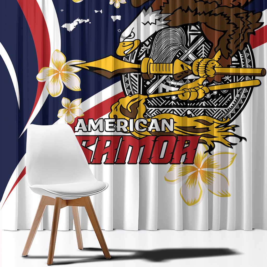 Personalized American Samoa Window Curtain Amerika Samoa Bald Eagle
