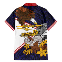 American Samoa Eagle Kava Bowl Family Matching Mermaid Dress and Hawaiian Shirt Plumeria Polynesian Pattern