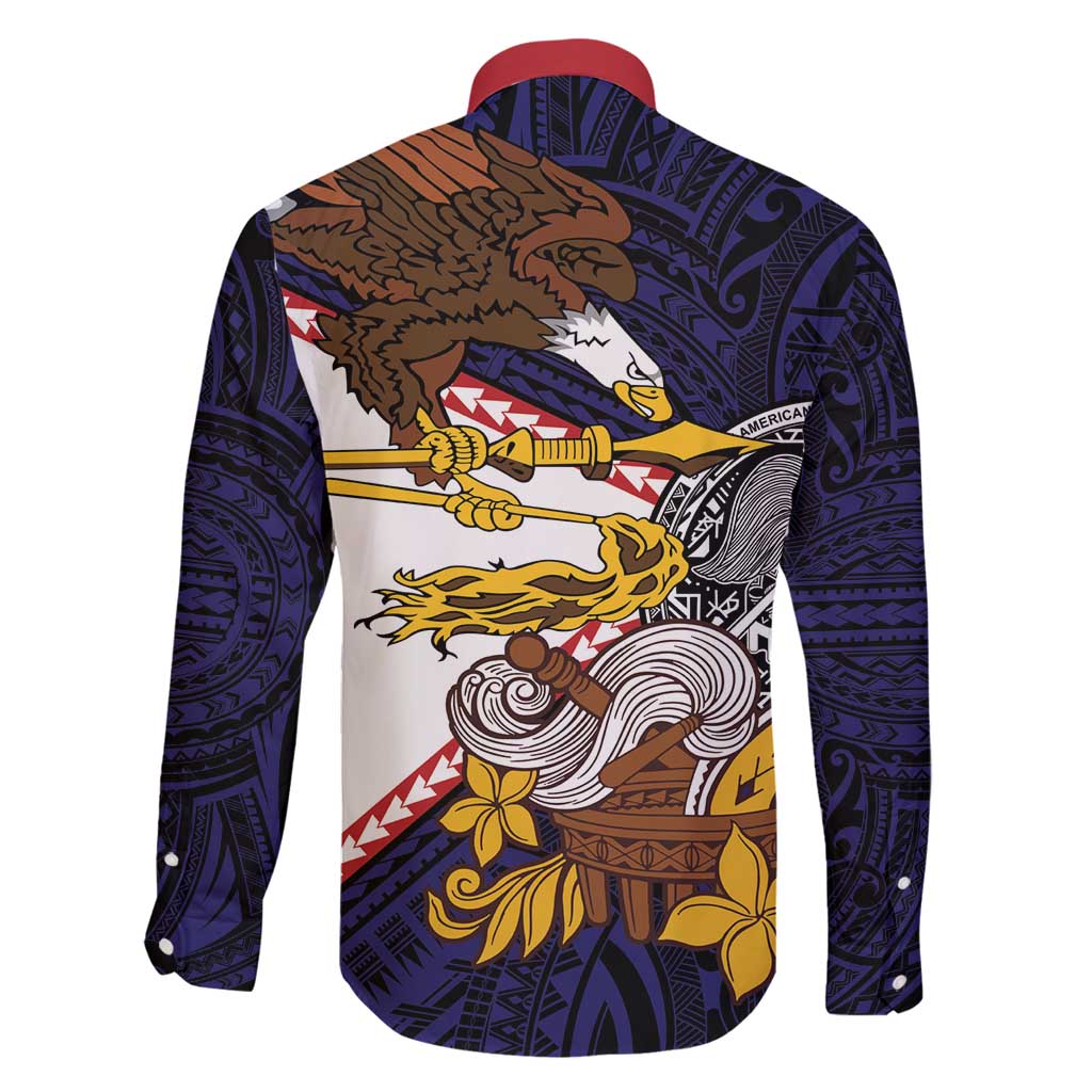 American Samoa Eagle Kava Bowl Family Matching Mermaid Dress and Hawaiian Shirt Plumeria Polynesian Pattern