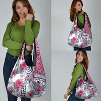 Hawaii Kakau Mix Paisley Pattern Grocery Bag Polynesian Tropical Unique Style