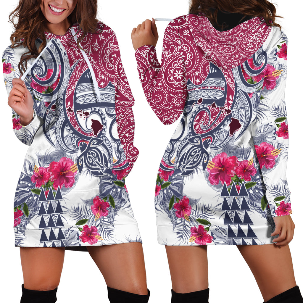Hawaii Kakau Mix Paisley Pattern Hoodie Dress Polynesian Tropical Unique Style LT01 - Polynesian Pride