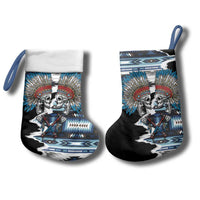 Native American Chief Skull With Axe Christmas Stocking - Polynesian Pride