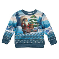 Personalized Native American Santa Claus Kid Ugly Christmas Sweater Merry Christmas 2025 - Polynesian Pride