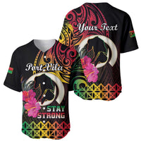 Personalised Vanuatu Port Vila Stay Strong Baseball Jersey Long God Yumi Stanap LT01 - Polynesian Pride
