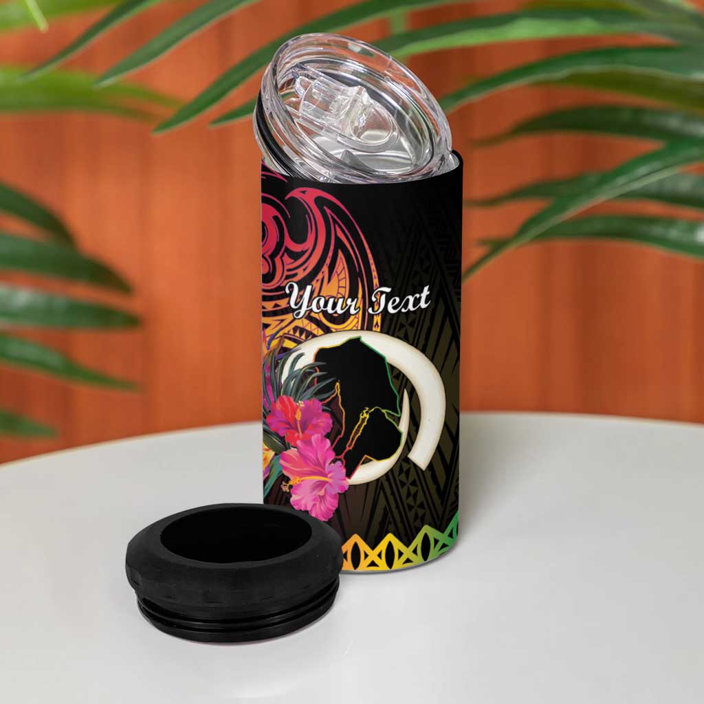 Personalised Vanuatu Port Vila Stay Strong 4 in 1 Can Cooler Tumbler Long God Yumi Stanap