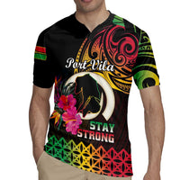 Personalised Vanuatu Port Vila Stay Strong Rugby Jersey Long God Yumi Stanap