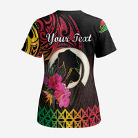 Personalised Vanuatu Port Vila Stay Strong Scrub Top Long God Yumi Stanap - Polynesian Pride