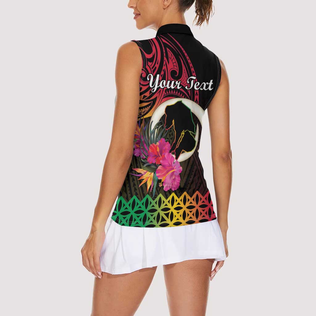 Personalised Vanuatu Port Vila Stay Strong Women Sleeveless Polo Shirt Long God Yumi Stanap