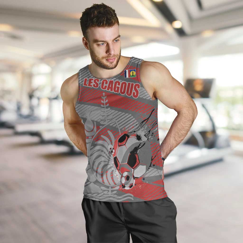 Custom Football 2026 New Caledonia Men Tank Top Kagus Come On LT01 Gray - Polynesian Pride