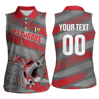 Custom Football 2026 New Caledonia Women Sleeveless Polo Shirt Kagus Come On LT01 - Polynesian Pride
