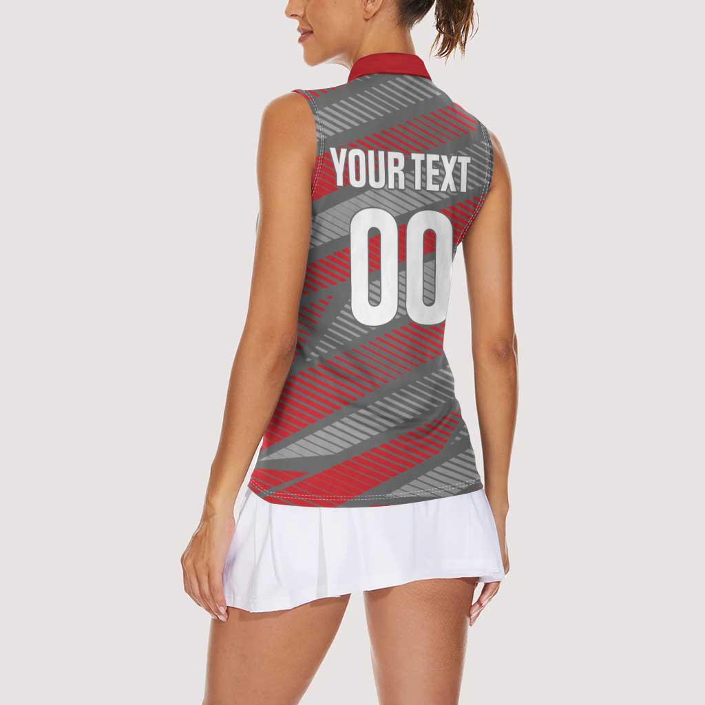 Custom Football 2026 New Caledonia Women Sleeveless Polo Shirt Kagus Come On LT01 - Polynesian Pride