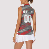 Custom Football 2026 New Caledonia Women Sleeveless Polo Shirt Kagus Come On LT01 - Polynesian Pride