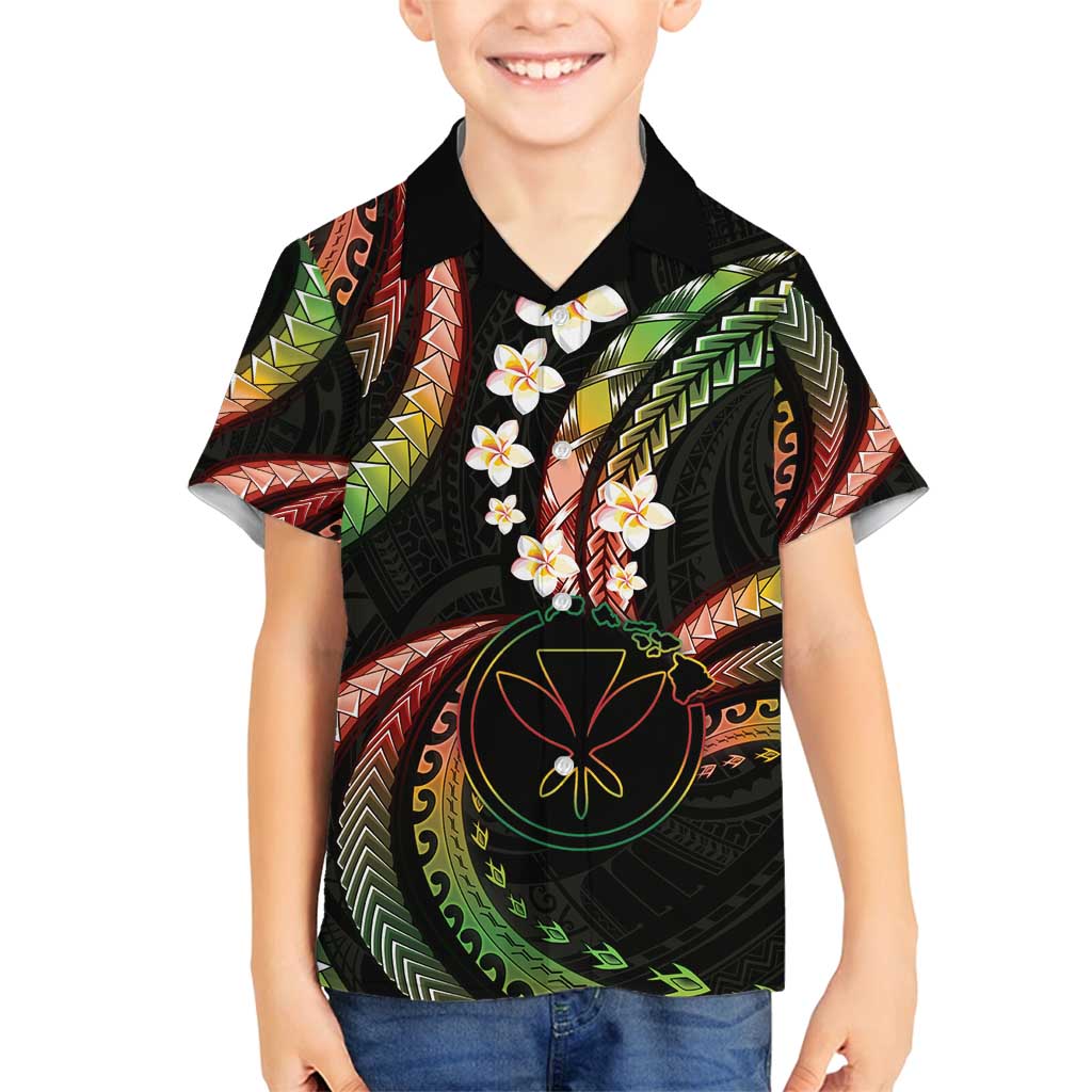 Hawaii Map Kanaka Maoli Family Matching Off Shoulder Maxi Dress and Hawaiian Shirt Fantastic Frangipani Reggae