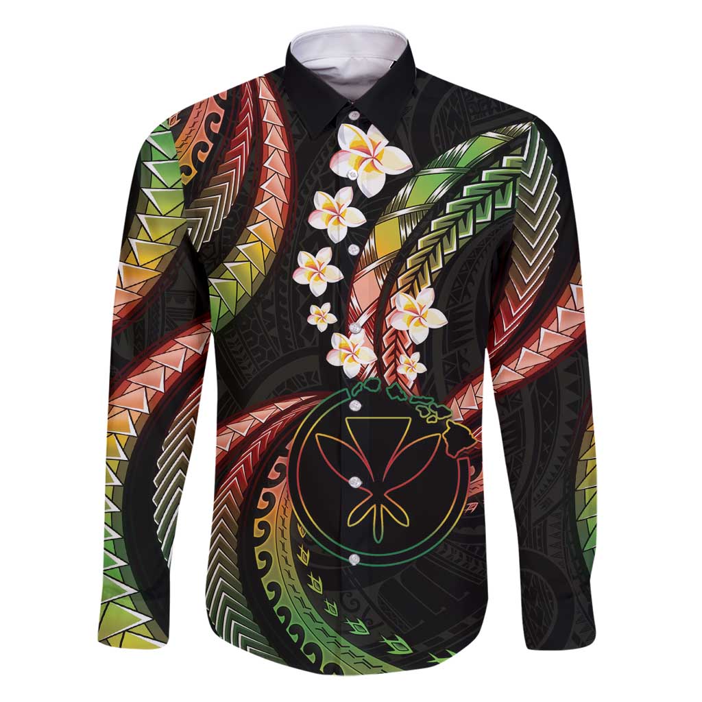 Hawaii Map Kanaka Maoli Family Matching Puletasi and Hawaiian Shirt Fantastic Frangipani Reggae